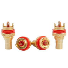 80 x CMC Gold Plated RCA Phono CHASSIS SOCKETS Female Professional AMP HIFI RCA Socket Gold Plated Lotus Female