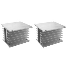 2X 3 Phase Heat Sink 80X110X100mm for SSR Solid State Relay Aluminum Heatsink