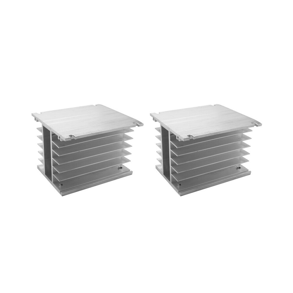 2X 3 Phase Heat Sink 80X110x100mm For Ssr Solid State Relay Aluminum Heatsink 4713147203703