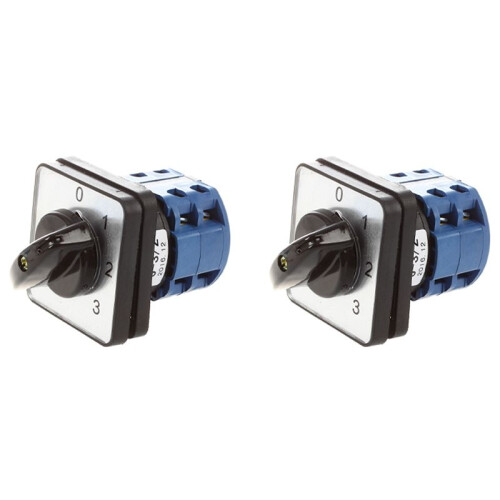 2X 660V 20A 6 Terminals 4 Positions Rotary Cam Changeover