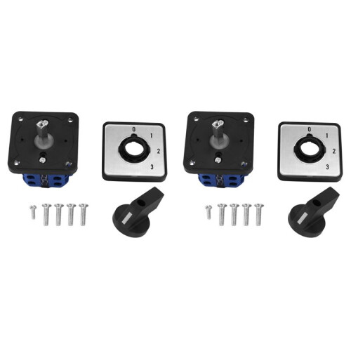 2X Interruptor 660V 20A Selector Giratorio de 4 Posiciones Y 2 Polos Interruptor de Cambio de Leva Giratorio Universal Interruptor de Inversión del