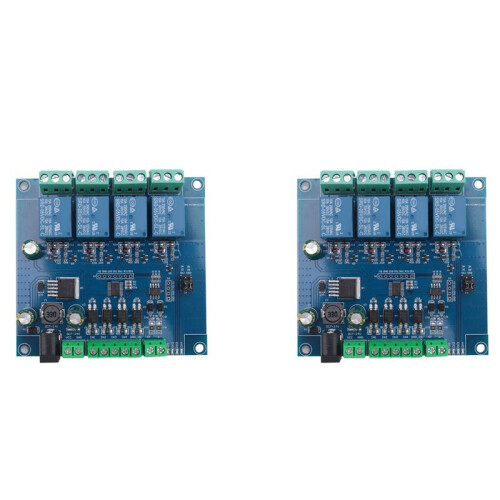 2X Modbus Rtu 4 Ch Relay Module Input 485 Ttl Uart Communication 4-Channel Input 7-24V Relay Module