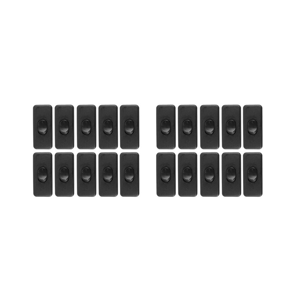 20Pcs Ac125v 3A 250V 6A /Off In Cord Switches For Bedroom Black 4712455921415