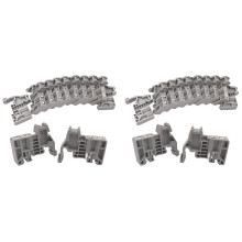 E / Uk Din Rail Terminal Blocks End Stopper Bracket Gray, Conector del Bloque de Terminales (Paquete de 200)