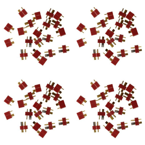 40 Pair Deans Anti-Skid Connector T Plug Male+Female for RC ESC Battery