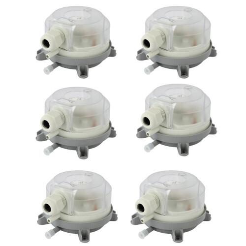 6X Pressostato Differenziale Aria 50-500Pa Interruttore Aria Micro-Pressione Regolabile