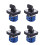 4X 8 Terminals 5 Positions Master Control Rotary Cam  20A Black+ 1
