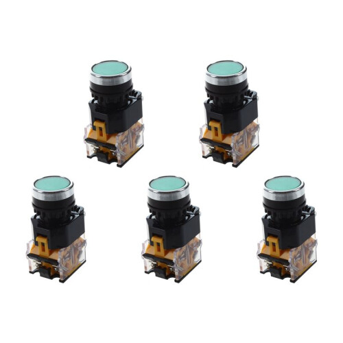 5X LA38-11/203 Push Button Momentary Heavy Duty Power Press  Green
