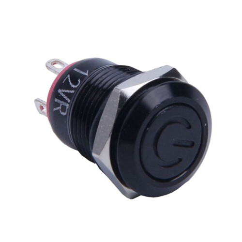 4X 12V 2A 9.5mm LED Metal Cap Power Momentary Push Button  Car DIY Modified, Red 2
