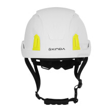 Adjustable Construction Helmet Hard Hat with Enhanced Ventilation for Outdoor Work, White