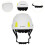 Adjustable Construction Helmet Hard Hat with Enhanced Ventilation for Outdoor Work, White 4