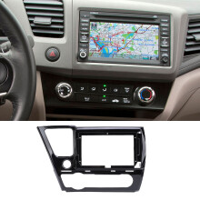 9in Car Stereo Fascia Frame for Civic 2012-2015 US Black ABS