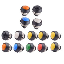 20 Peças 2 Pinos Interruptor 12 mm 1A Interruptor à Prova D'água PBS-33B 12V BotãO de PressãO Momentâneo Redefinir Sem Travamento PBS-33B