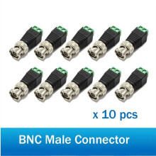 20 St Han Metall BNC-Kontakt med -Kontakt Plugg Skruvterminal UTP Video Balun för CCTV-övervakningskamera