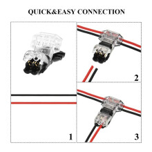 30 Stück 3-Wege-2-Pin-Kabelverbinder Niederspannungs-Universal-Kompakt-T-Tap-Kabelverbinder Ohne Abisolieren für 18-22 AWG-Kabel