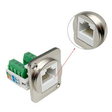 Adaptador de Terminal de Parafuso de Montagem em Painel RJ45 4 Peças, Conector Fêmea de Montagem em Painel RJ45/8P8C, Extensor de Terminal Sem Solda