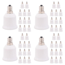48er-Pack E12 auf E26 Adapter E12 Lampenfassung auf Mittlere Basis E26 E27 Konverter Lampenfassung Adapter Kronleuchterfassung