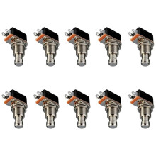 BoîTe de PéDale D'Effets de Guitare Bouton SPST Momentané Interrupteur au Pied Stomp Bouton Poussoir Pack de 10