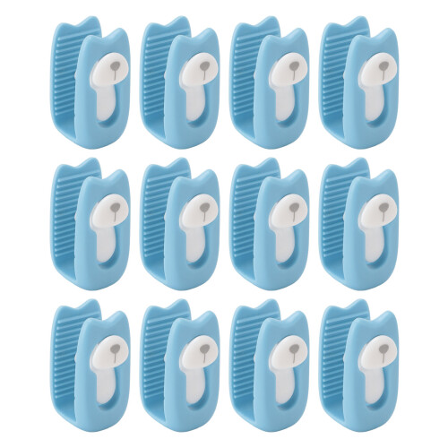 12PCS Blue Plastic Duvet Clips for Comforter & Bed Sheet Securing