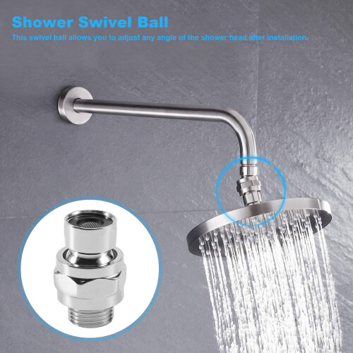Brass Chrome  Joint Shower Arm  Angle Adjustable Swivel Adapter 1