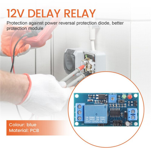 12V  Delay Relay Delay Turn  / Delay Turn Off  Module with Timer 1