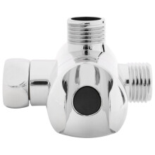 3 Way Shower Diverter with Hand Shower Cradle Faucet Overhead Spray Shower Arm Tee Splitter Boom Adapter