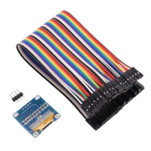 I2C OLED Display 0,96 Polegadas IIC Serial LCD LED MóDulo SSD1306 128 64 para  com 40 Pcs Dupont Wire