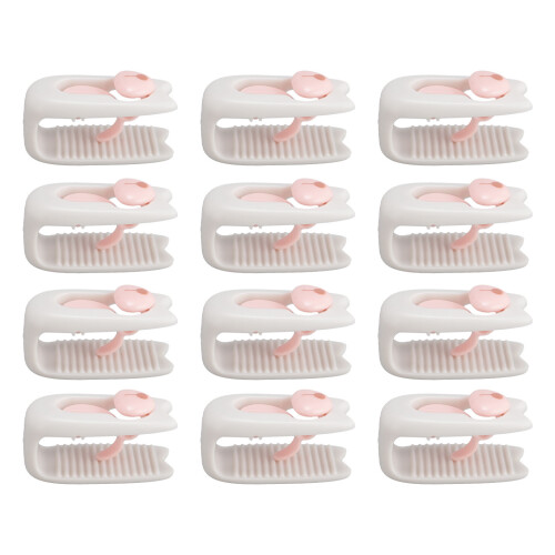 12 piezas de clips para edredón de plástico blanco 1