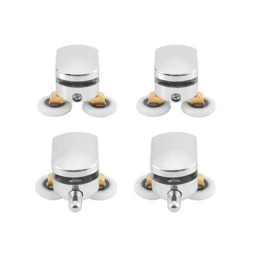 4Pcs 23mm Shower Door Rollers Sliding Shower Doors Wheels Replacement Roller Runner Wheel (2 Top & 2 Bottom ) 1