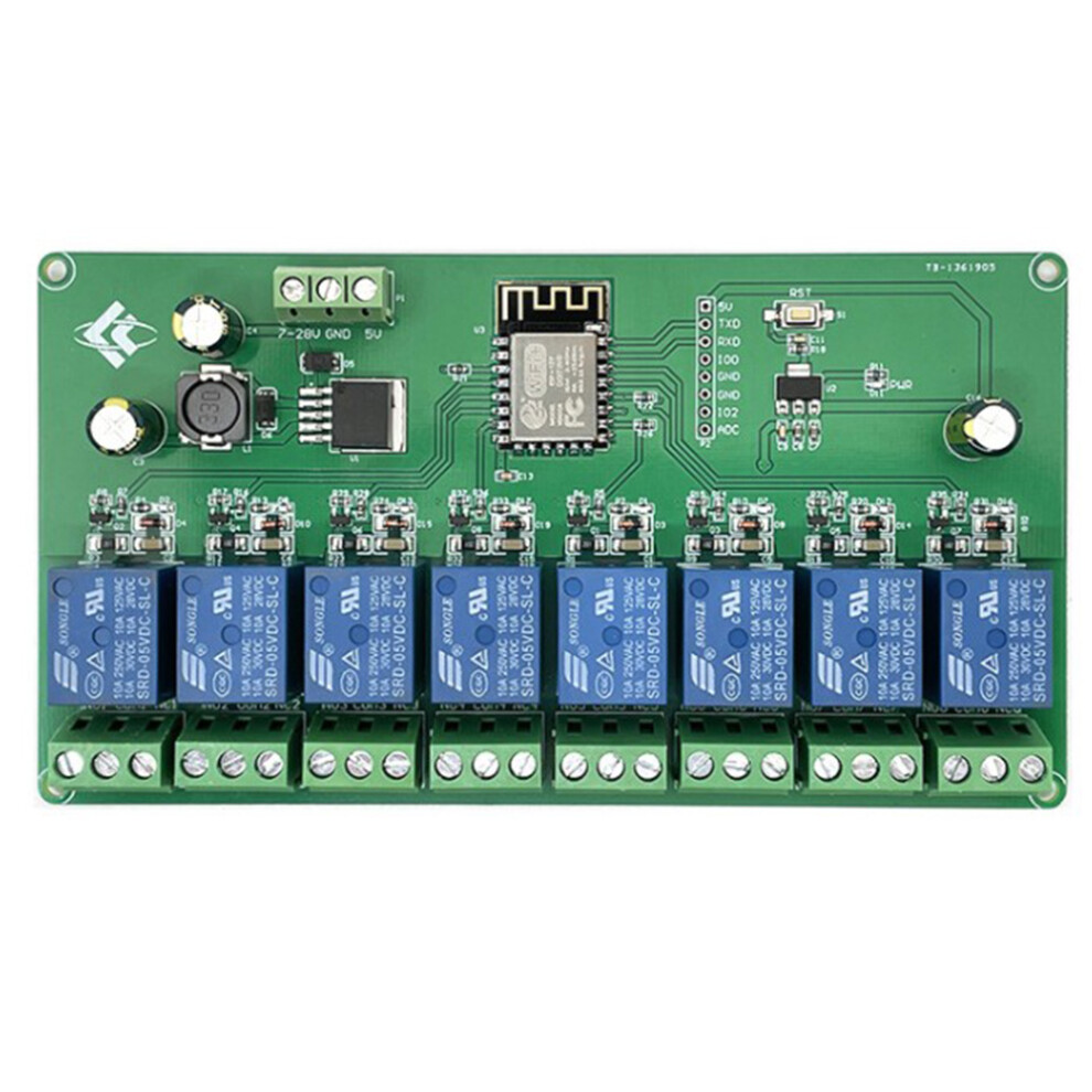 Esp8266 Wifi 8 Channel Relay Module Esp-12F Development Board Power Supply 5V/7-28V Wireless Wifi Module 6032049706722
