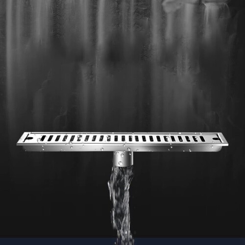 4X Rectangular Linear Shower Floor Drain Long Linear Drainage Channel Drain for Hotel Bathroom Kitchen Floor 20cm 2