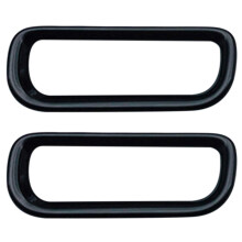 2X Car Hazard Emergency Light Frame Warning Lamp Cover Trim for Vezel HR-V HRV 2021 2022 Black
