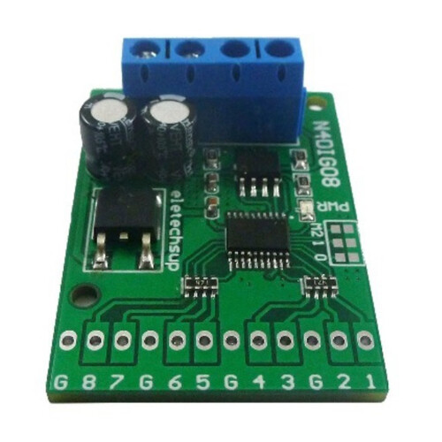 8Ch Input/Output Digital  TTL LvTTL CMOS RS485 IO Control Module Modbus Rtu Board for PLC Relay, (with Pin) 2