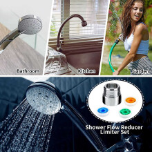 Lot de 80 Réducteurs de Débit de Douche, Limiteur D'Eau, Filetage 1/2 Pouce Taille 4, 6 et 9 L/Min pour économiser Dans la Salle de Bain