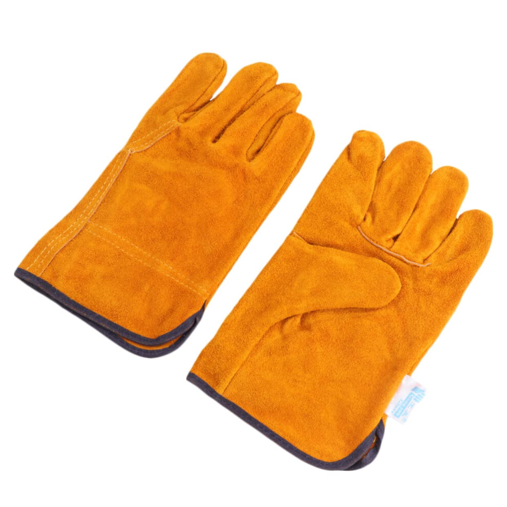 Heat Resistant Bbq Gloves Full Leather Heavy Duty Grip For Grilling And Welding 9053599449676