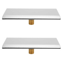 2X Waterfall Tub Spout G1/2 External Thread SPA Bathroom Pool Swimming Pool Silver Wall Mounted Waterfall Outlet Nozzle