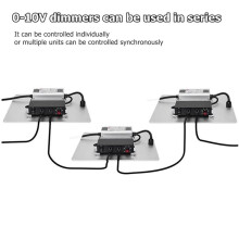 2X 0-10V Dimmer Seriesable Sync Controller Rotary /Off for 0/1-10V Dimmable LED Drivers Electronic Ballasts