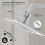 4X Water Flow Control Shut Off Valve, Brass Adjustable Water Pressure Regulator for Hand Held Shower 2
