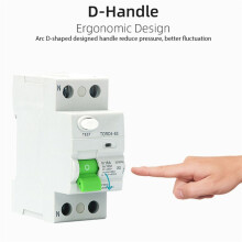 2X AC 2P 6KA RCCB RCD 230V Disjoncteur à Courant Résiduel Disjoncteur Différentiel Interrupteur de Sécurité TORD4-63, 2P 16A 10MA