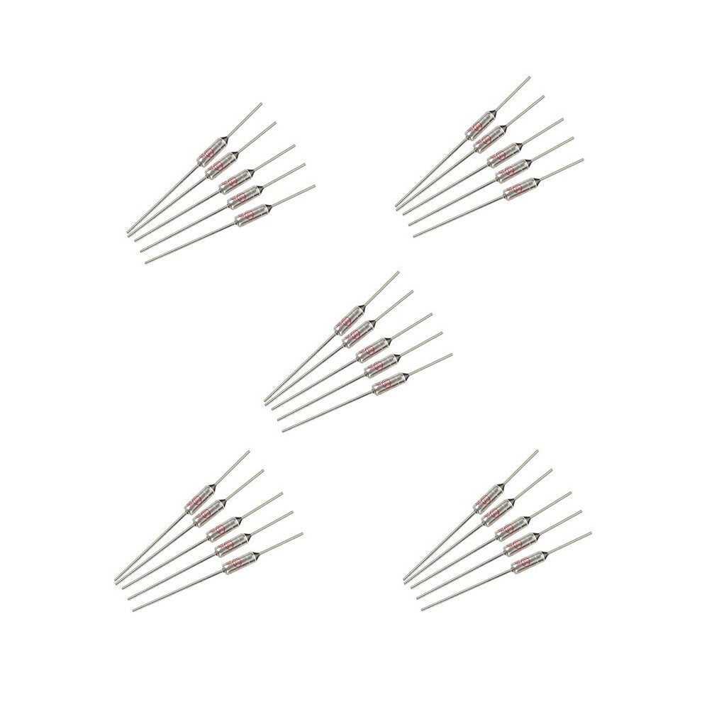 25 Pcs Circuit Cut Off Tf 185 Celsius 250V 10A Temperature Thermal Fuses 6031666977898