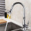 3X Kitchen Sink Pull Down Faucet Spray  Nozzle Pull Out Hose Sprayer Replacement Part Faucet  - Brushed Nickel 4