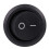 50Pcs SPST Black Button /Off Round Rocker  AC 6A/250V 10A/125V 2