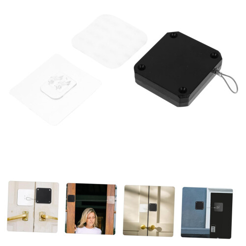 Automatic Sliding Door Closer with Smart Sensor, Silent Smooth Operation, Easy NoDrill Install, Black 2