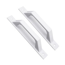2pcs White Antique Door Pull Handle, Alloy Bar, Corrosion Resistant for Gates and Cabinets
