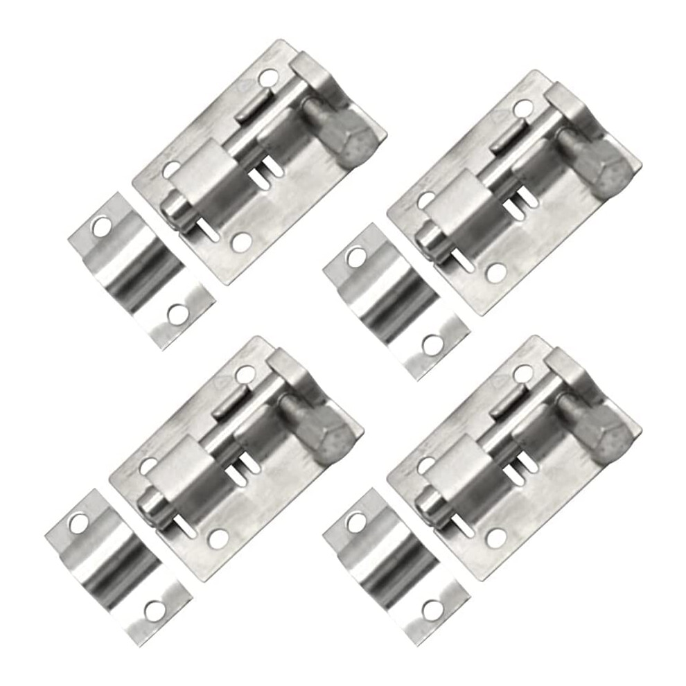 Stainless Steel Door Latch 2 Inch Slide Bolt Lock For Doors And Cabinets, Corrosion Resistant 9053599449751