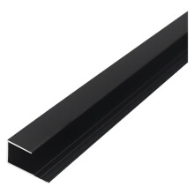 Aluminum Floor Transition Strip Black for Laminate to Tile Doorway, Gap Coverage and Height Adjustment