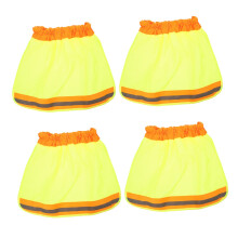 4pcs Visibility Mesh Hard Hat Neck Shade Sun Shield with Reflective Trim for Outdoor Work
