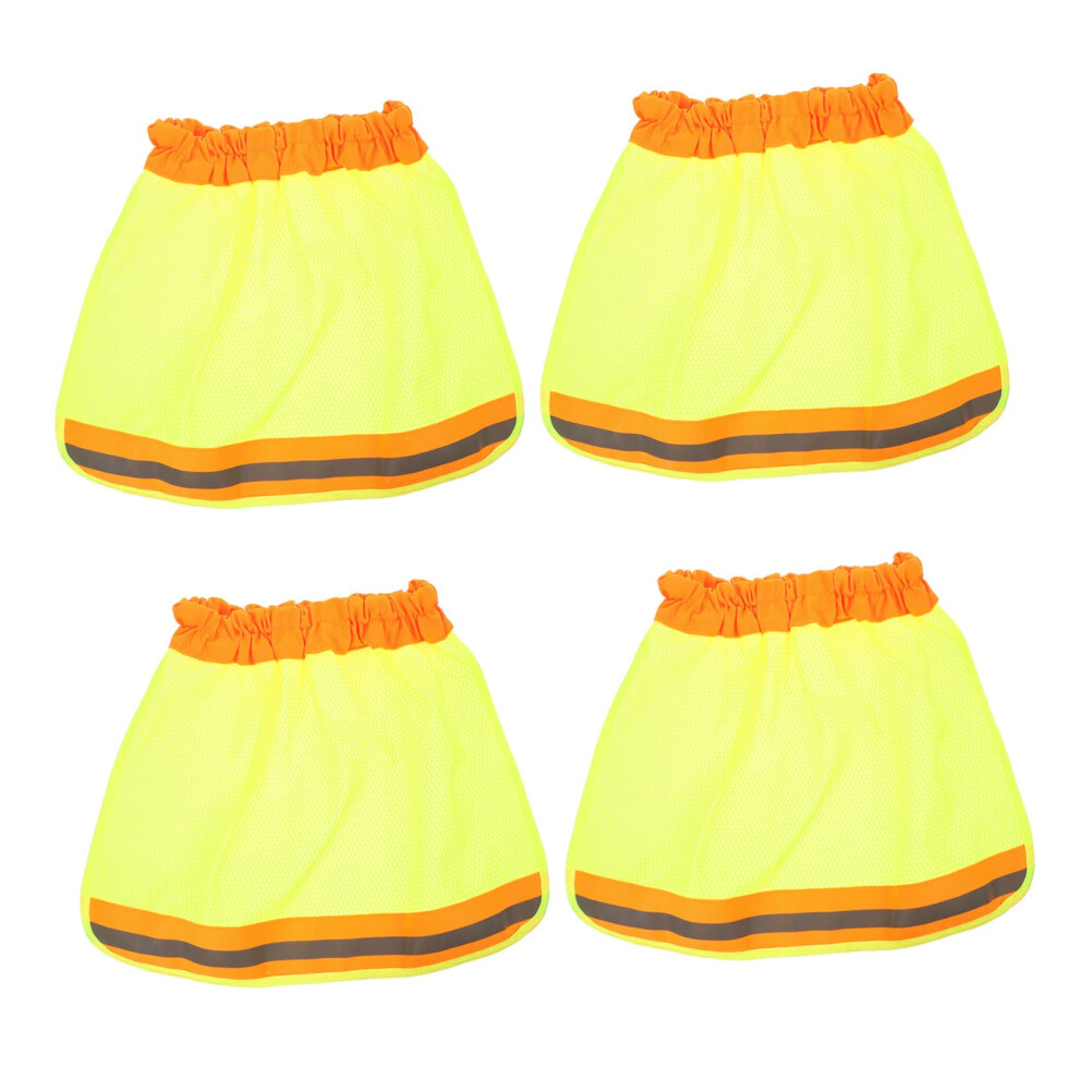 4Pcs Visibility Mesh Hard Hat Neck Shade Sun Shield With Reflective Trim For Outdoor Work 9053599449959