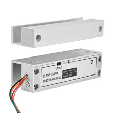 Electric Drop Bolt Lock for Frameless Glass Door, FailSafe Security, Aluminum Alloy, Right Open