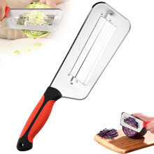 Stainless Steel Cabbage Shredder Knife with Dual Blades for Fast Vegetable Slicing and Coleslaw
